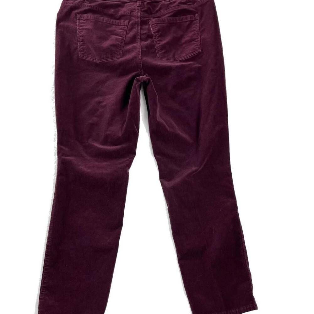 Talbots‎ Burgundy Corduroy High Rise Straight Leg Pants Women’s 16W - Picture 4 of 11